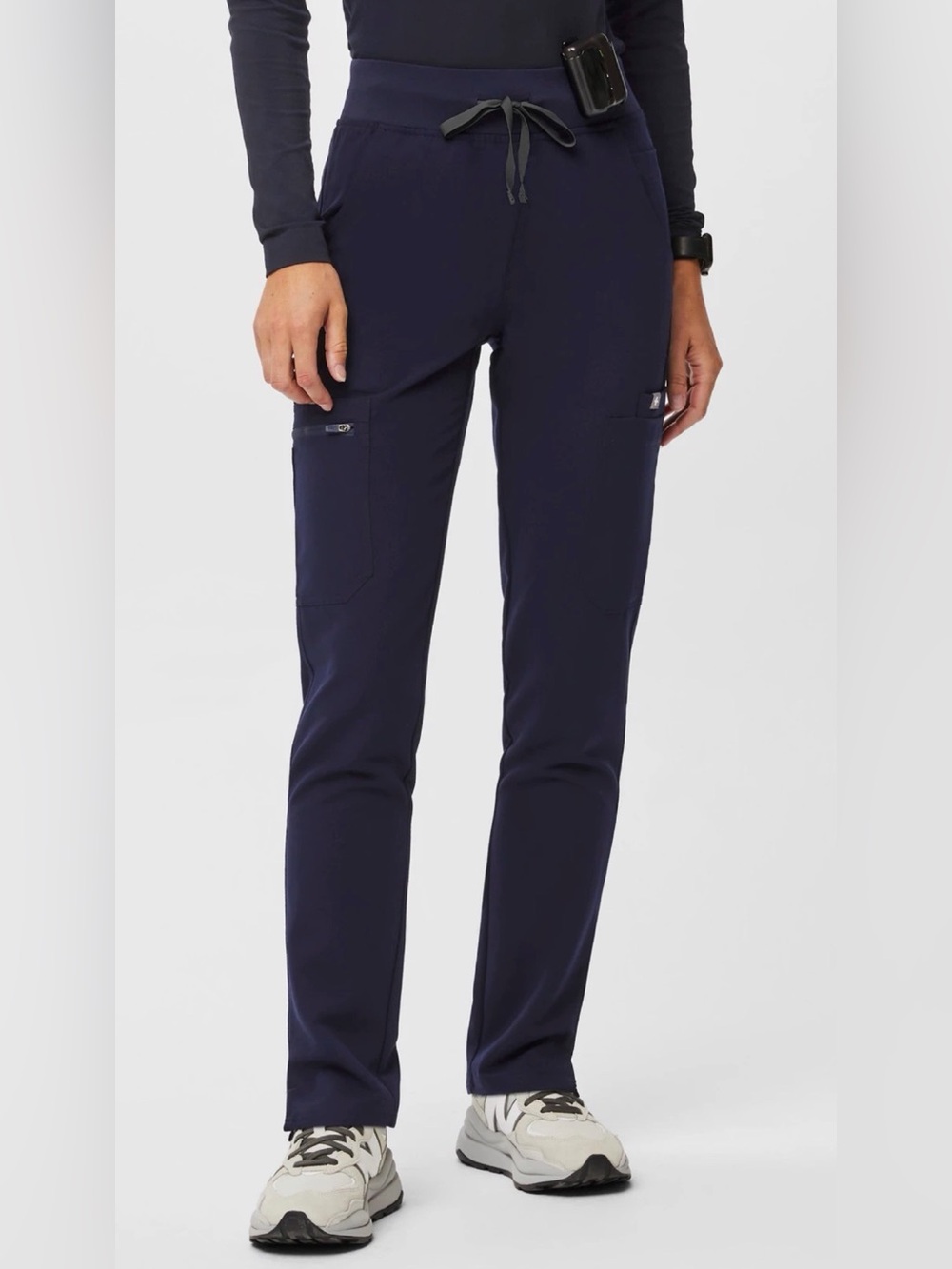 FIGS Yola High-Rise Slim Scrub Pants True Navy